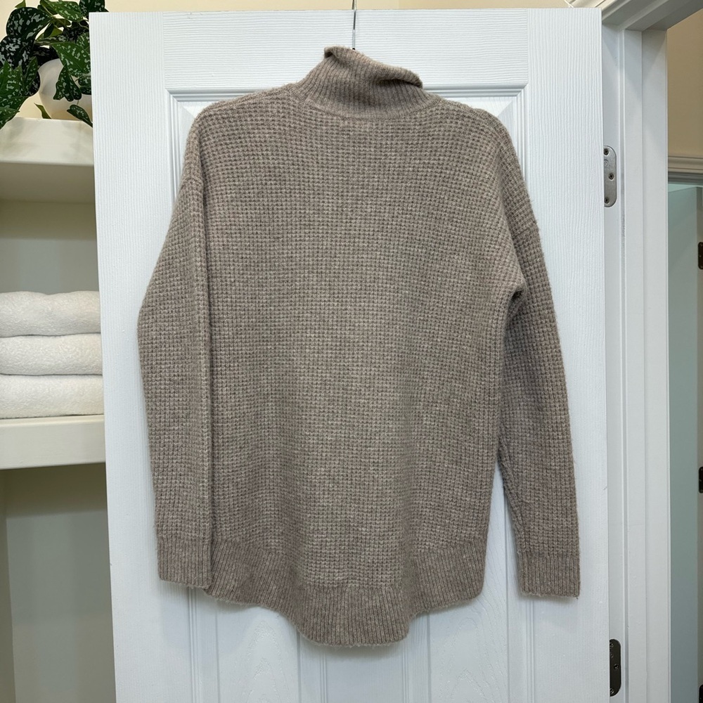 Madewell Wafflestitch Turtleneck Wool Blend Sweater Size S - Picture 3 of 5